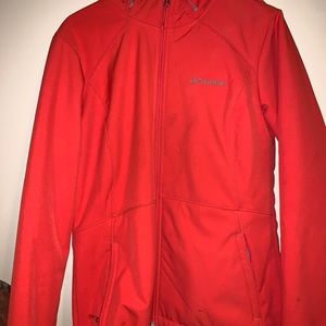 Columbia zip up fuzzy jacket